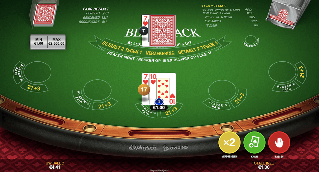 Vegas Blackjack van Playtech
