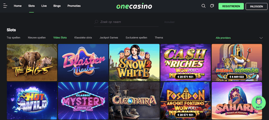 Online slots van One Casino