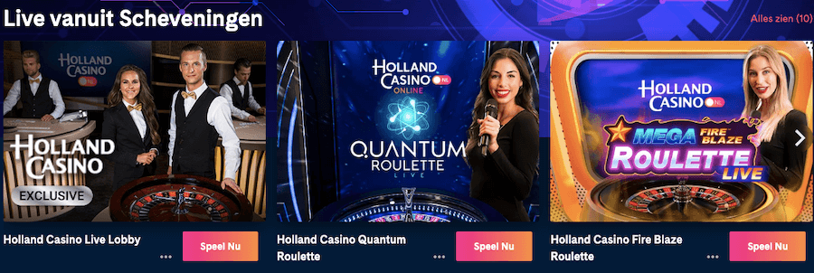 Holland Casino Online komt live vanuit Scheveningen op je scherm!